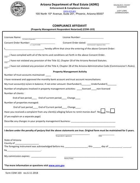 Ahca Affidavit Of Compliance Form Affidavitform Net