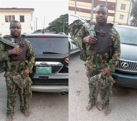 Lagos State Police Squad Arrests Fake Army Captain On Armed Robbery