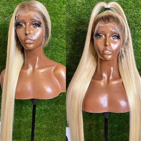 Luvin B Straight X Honey Blonde Lace Front Human Hair Wig Remy