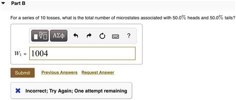 Solved Part B For A Series Of Tosses What Is The Total Number Of