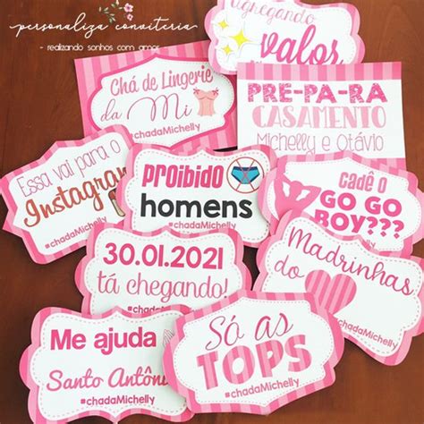 Plaquinha para foto chá de lingerie victorias secret vão montadas prontas para uso
