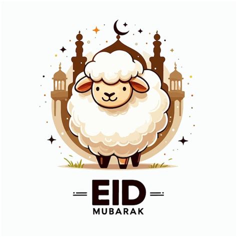 Festa Di Eid Al Adha Mubarak Sfondo Islamico Vettore Premium