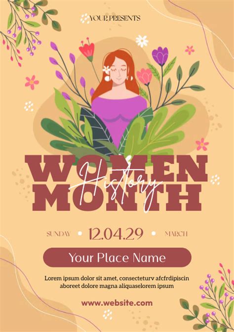 Copy Of Womens History Month Flyer Template Postermywall