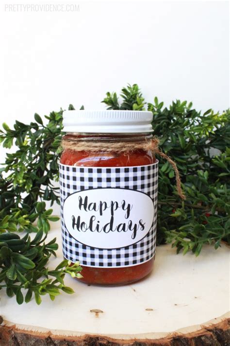 Christmas Jar Labels