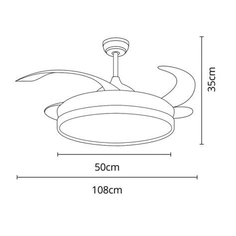 Ventilador De Techo LED CCT Madera 72W Blanco DC Ultra Silencioso Con