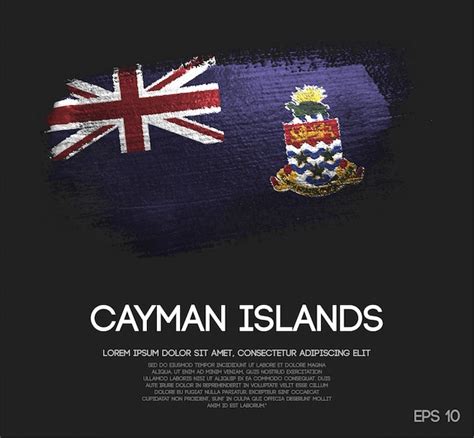 Premium Vector Cayman Islands Flag Made Of Glitter Sparkle Brush Paint