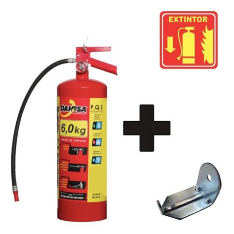 Extintor Dahfsa Pqs Clase Abc Recargable Extinguidor Nom 6kg