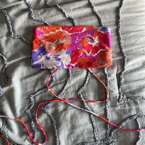 Frankies Bikinis Women S Pink And Orange Bikini And Tankini Tops Depop