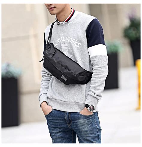 Поясная сумка для мужчин, нейлоновая Повседневная Мужская поясная сумка ...