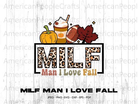 MILF Man I Love Fall SVG Funny Autumn Svg Halloween Svg Pumpkins Svg Leopard Print Png Pumpkin