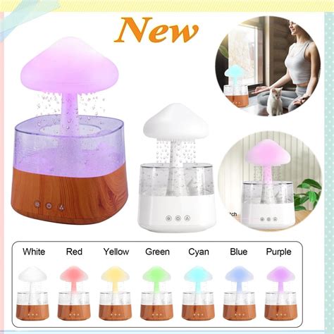 Cloud Humidifier Relaxing Aromatherapy Desk Rain Lamp Usb Rain Sound