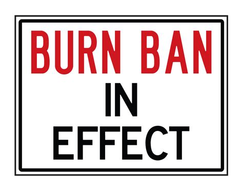 Buy our "Burn Ban" sign from Signs World Wide