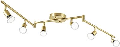 BOKT Mid Century Modern 2 Lights LED Track Lighting Kit 2 Ways Gold