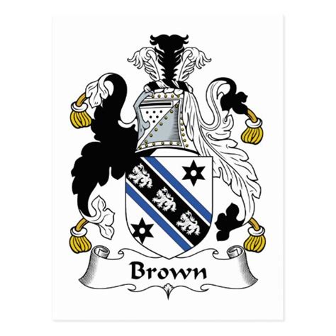 Brown Family Crest Postcards | Zazzle