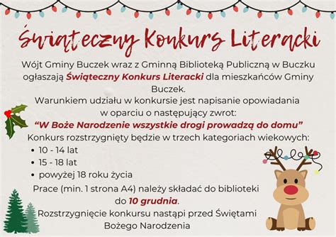 Buczek Świąteczny Konkurs Literacki ŁaskOnline pl Codzienna Gazeta