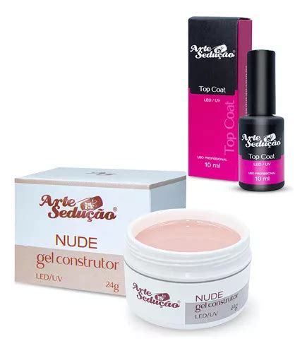 Kit Gel Led Uv Autonivelante Nude G Top Coat Brilho G Frete Gr Tis