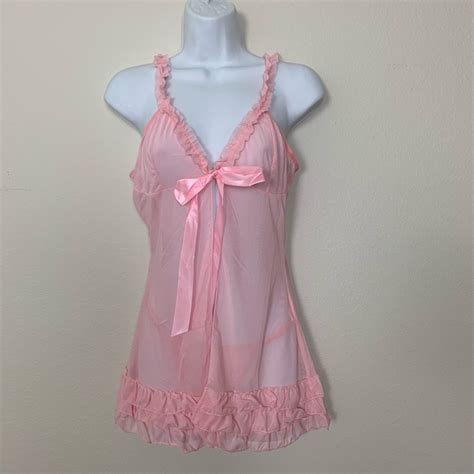 On My Rack Intimates Sleepwear Pale Pink Sexy Babydoll Lingerie Pc Poshmark
