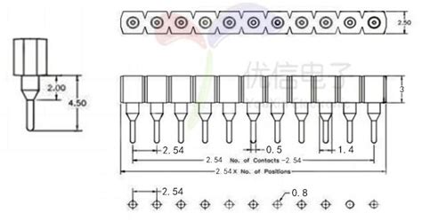 Round Female Header Single Row 40 Pin