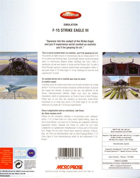 F Strike Eagle Iii Box Cover Art Mobygames