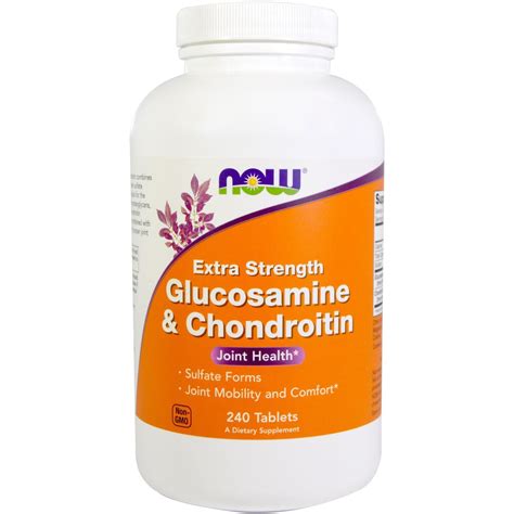 Now Foods, Glucosamine & Chondroitin, Extra Strength, 240 Tablets | By ...