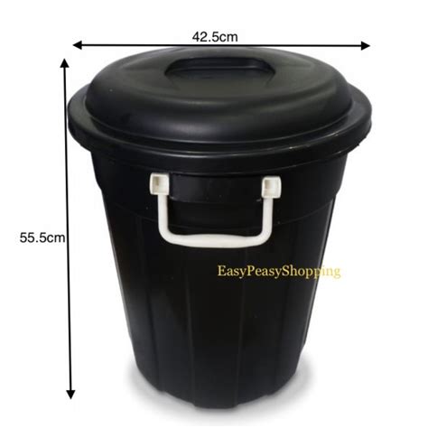 High Quality 12 Gallon Dustbin Tong Sampah Hitam 12 Gallon Black