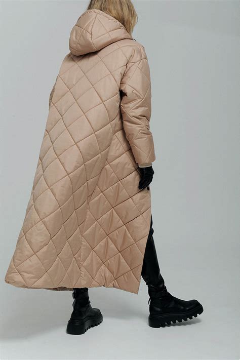 Купить женские пальто NUDE 0389 бежевый Описание фото цена