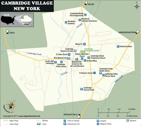 Map of Cambridge Village, New York | Village map, Village, Villages usa