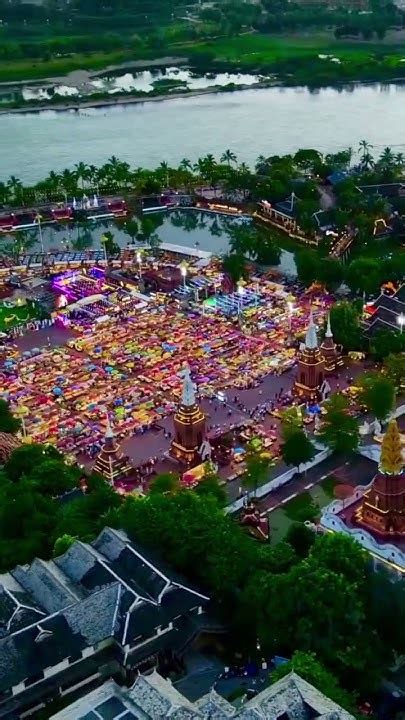 Golden Pagoda Temple In Jinghong Xishuangbanna China By Drone In 4k