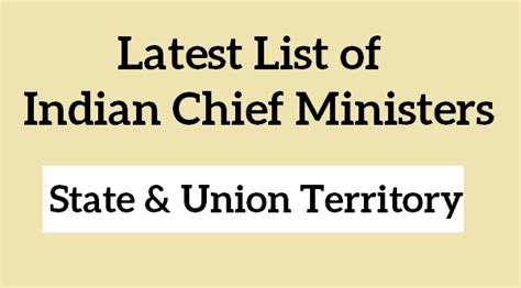 Gkhindipedia 5 भारत के मुख्यमंत्रियों की सूची List Of Chief Ministers