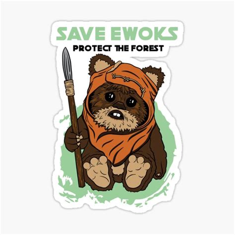 Save Ewoks Sticker By Lunarpeacharts Star Wars Stickers Star Wars