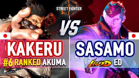 SF6 Kakeru 6 Ranked Akuma Vs Sasamo Ed SF6 High Level Gameplay