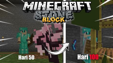 Gw Mencoba Bertahan Hidup Selama Hari Di Minecraft Tapi Dunia Stone