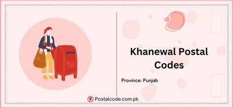 List Of Khanewal Postal Codes | Post Codes | Zip Codes