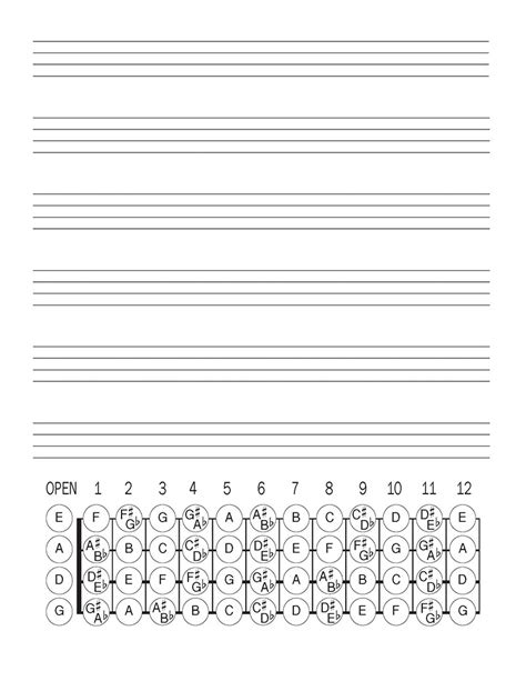 Mandolin Blank Tablature Workbook and Reference - Kalymi Music