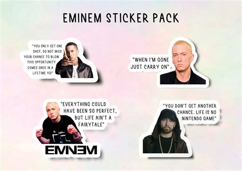 Eminem Slim Shady Stickers Pack Rap God Stickers Marshall Etsy