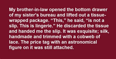 Her Brother In Law Laid Our Her Sisters Lingerie And Told Her A Story InnerStrengthZone