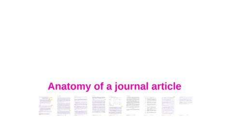 Anatomy Of A Scholarly Article By Lisa Campbell