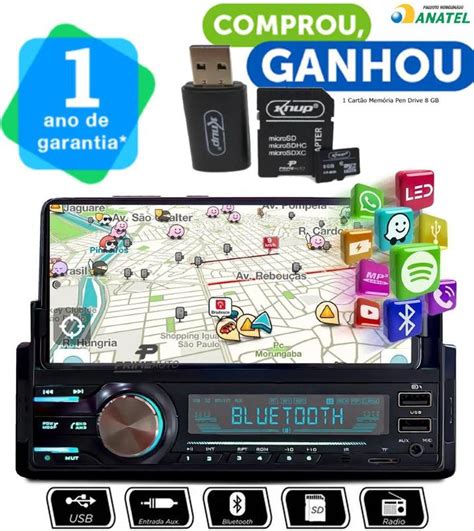 Som Automotivo R Dio Mp Tay Tech Usb Bluetooth Leitor Cart O Sd E