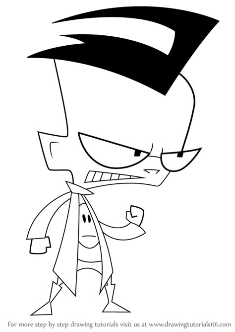 How To Draw Zim From Invader Zim