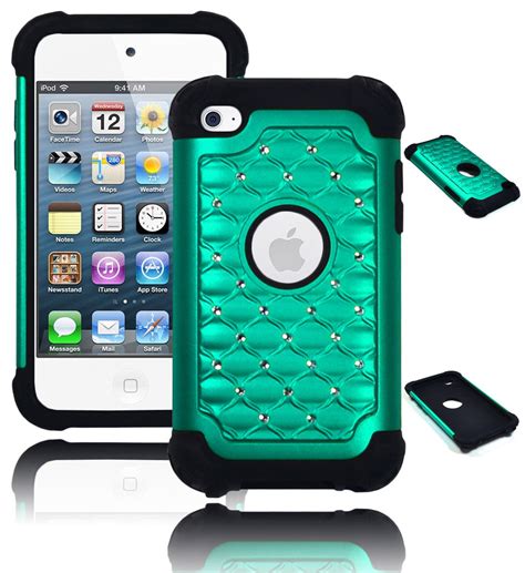 Bastex Crystal Diamond Bling Hybrid Armor Case For Apple Ipod Touch 4 4g 4th