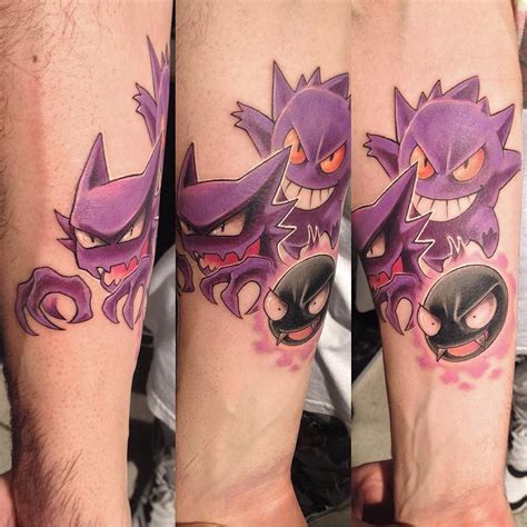 Gastly Haunter And Gengar Tattoo Design Done By Cagatay Ates The Best