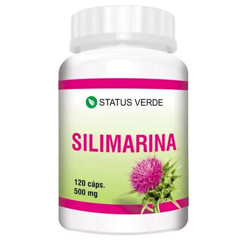 Silimarina Cardo Mariano 500mg 120 Cápsulas Status Verde Sabor Neutro