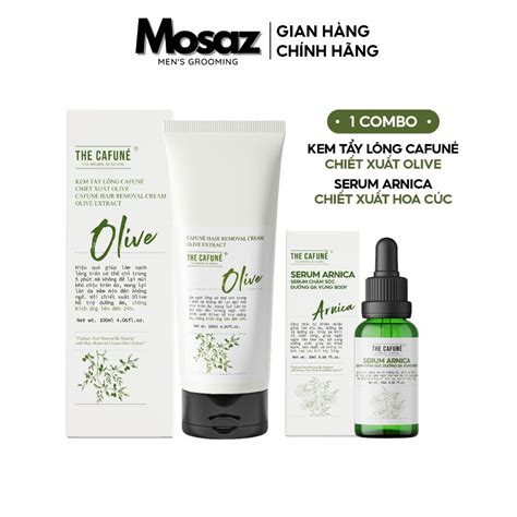 Combo Triệt Lông Vùng Bikini Tay Chân Nách Cafuné Kem Tẩy Lông Cafuné 100ml và Serum