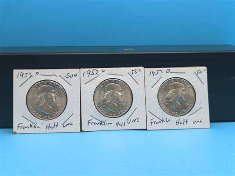 D Franklin Silver Half Dollars Isabell Auction