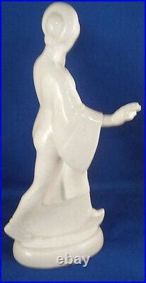 Rare Art Nouveau Kpm Berlin Porcelain Amberg Asian Lady Figurine