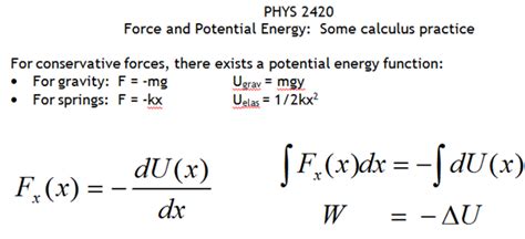 Solved Take The Derivative Of The Potential Energy Function