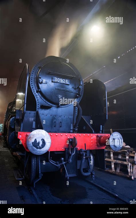 Schools Class Steam Locomotive 30926 Repton Pictured In The Shed At