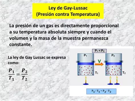 PPT Ley de Gay Lussac Presión contra Temperatura PowerPoint