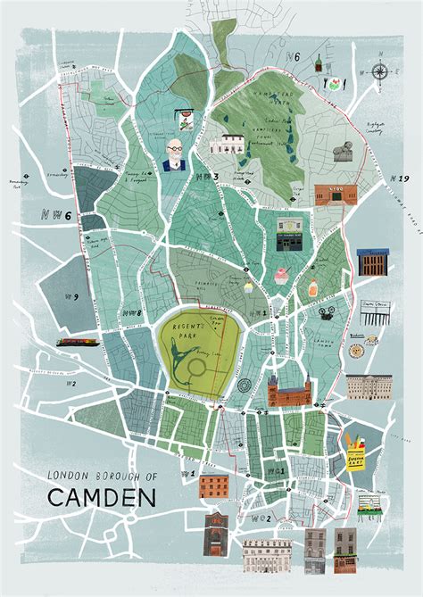 london borough  camden illustration west