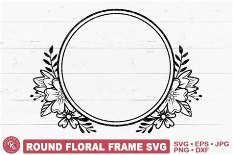 Circle Frame Svg Wedding Monogram Flower Wreath 2022255